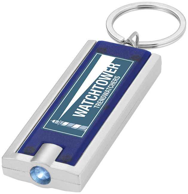 Castor LED-Schlüssellicht - blau, silber