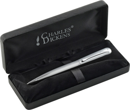 Stylo bille Charles Dickens® argenté