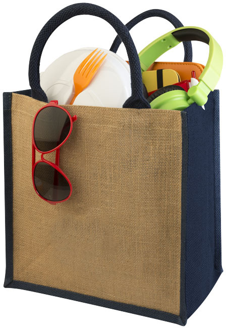 Sac fourre-tout en jute Chennai - Naturel,Marine