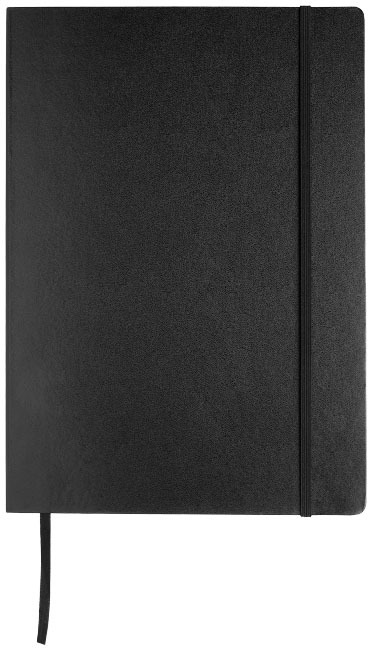 A4 notebook | FSC certified paper | 160 lined pages | Hardcover | Elastic strap | solid black