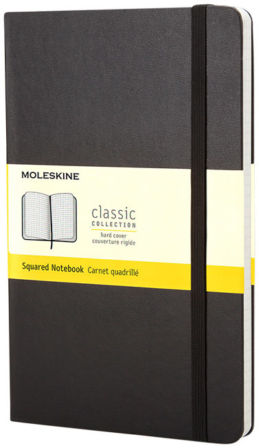 Notebook | Moleskine Classic PK | 14x9cm | 192 squared pages | solid black