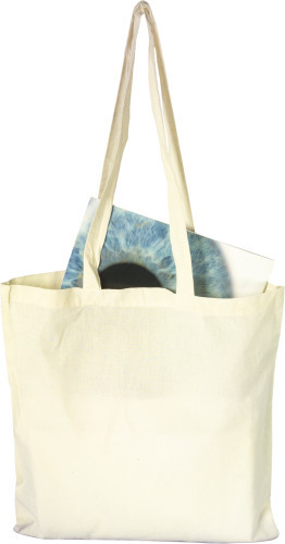 Boodschappentas | Katoen 110g/m² | 41x39cm | Lange hengsels | khaki (écru)