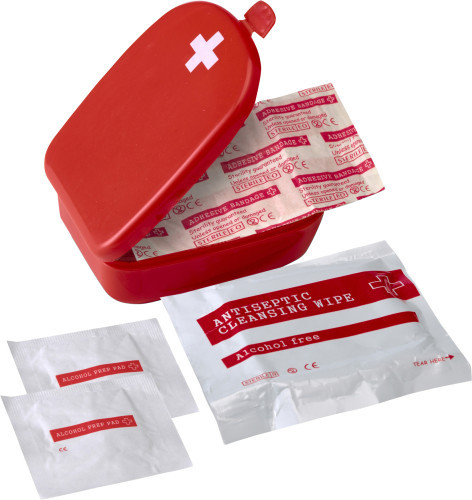 Notfall-Set 'Pocket' aus Kunststoff Rot
