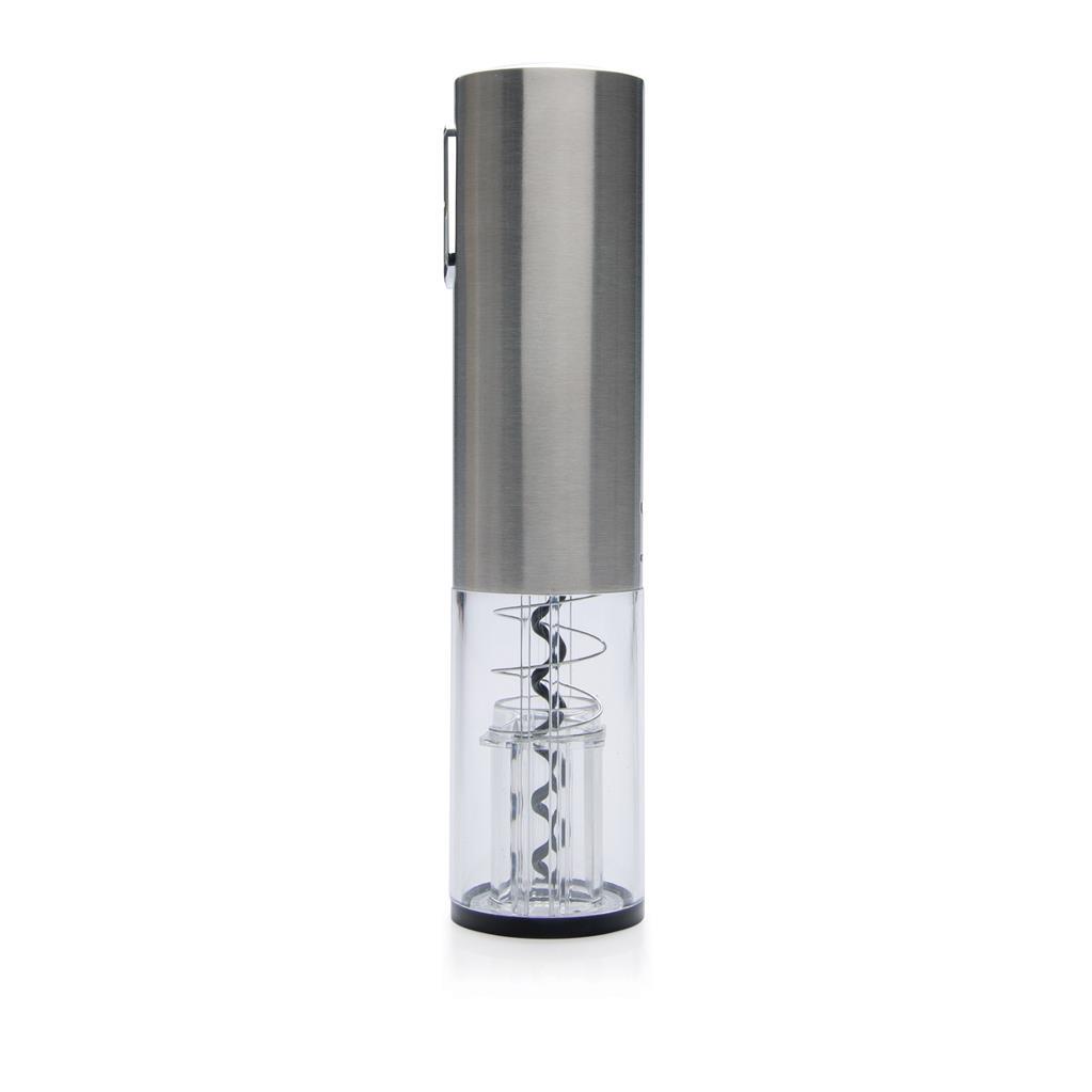 Electric wine opener | Stainless steel | USB rechargeable | Built-in blue light | In 8 seconds | Grey (877)