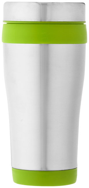 Mug isotherme Elwood 410ml - Argent,Citron vert