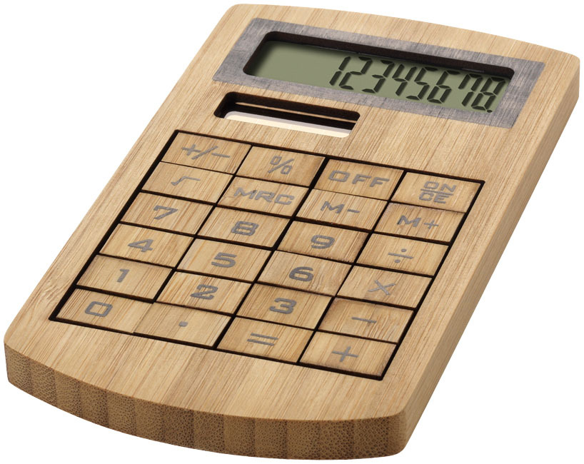 Eugene Bambus Taschenrechner - holz