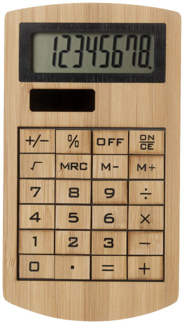 Eugene Bambus Taschenrechner - holz