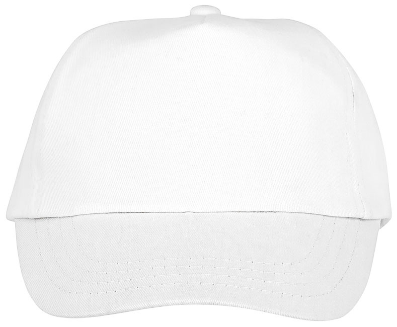 Kinderpet | Katoenen twill 175g/m² | 5 panelen | Hoofdomtrek: 54 cm | Verstelbaar | wit