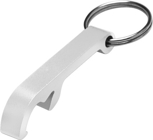 Porte-clés/décapsuleur argenté