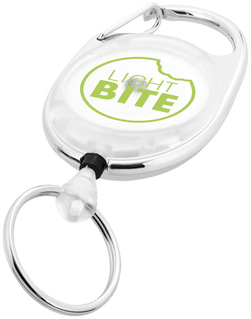 Porte-clés à boucle extensible Gerlos - Blanc