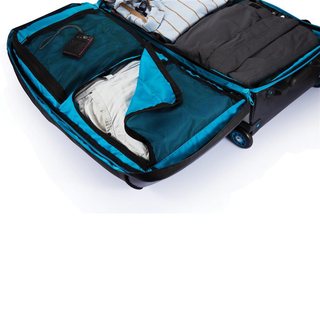 Trolley | Polyester | 100L | Viele Innentaschen mit Reißverschluss | Blue (3005;30)