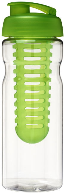 Sports bottle & infuser | Plastic | 650ml | Recyclable | Made in the UK | transparent;lime