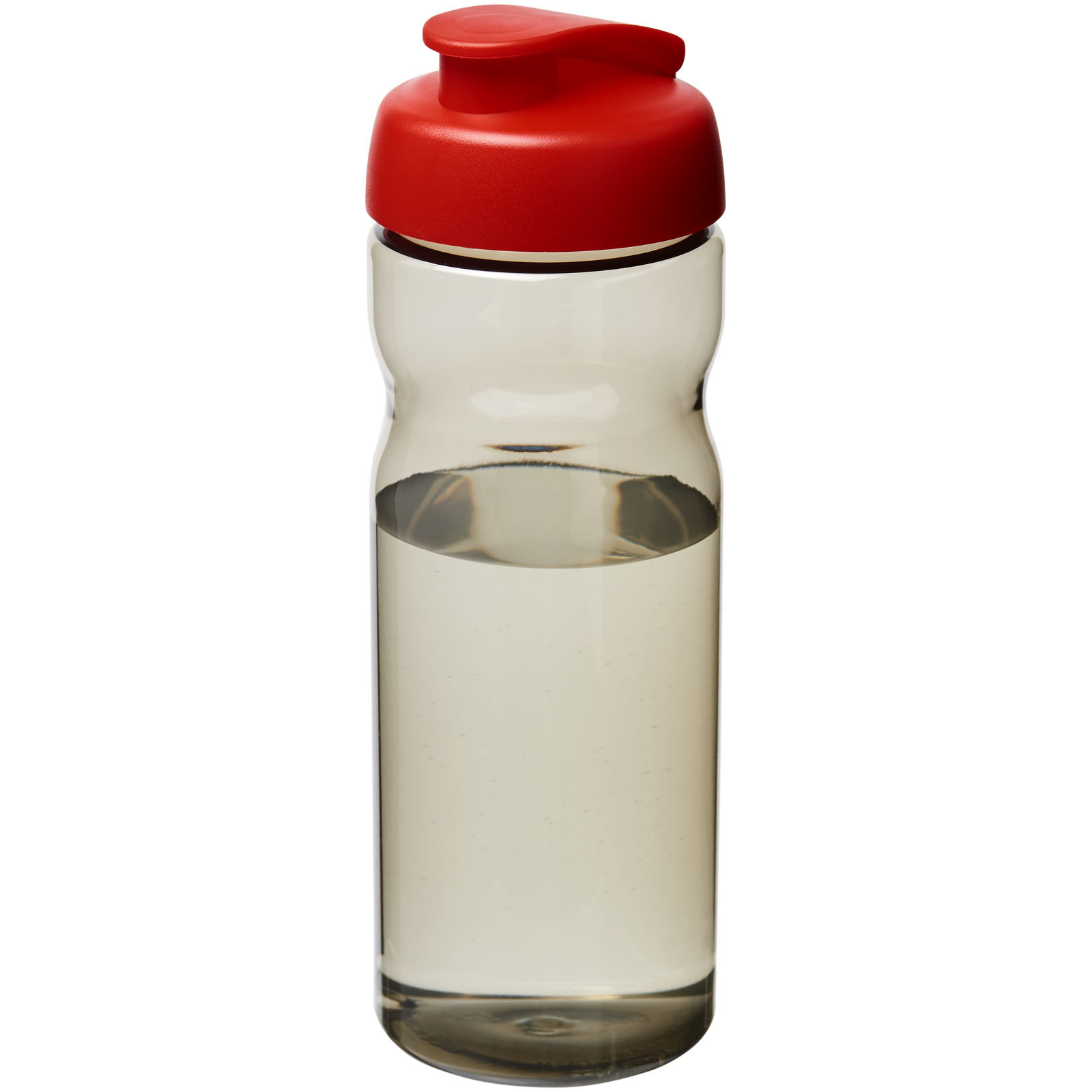 Bidon | Sportfles | Klapdeksel | PCR Kunststof | 650ml | Eco | charcoal;rood