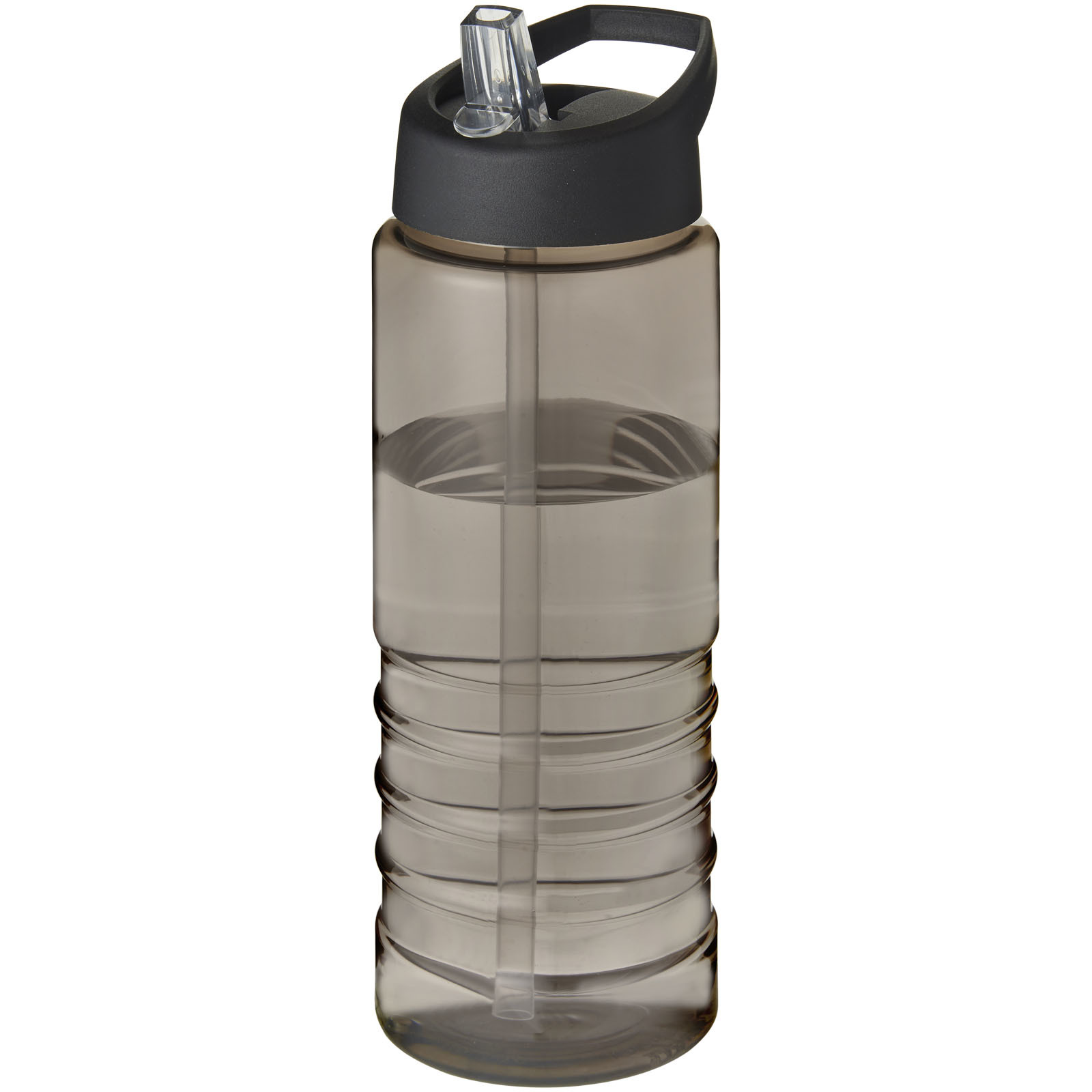 Einwandige Sport-Trinkflaschen | PET Kunststoff | 650 ml | Ausgießerdeckel | charcoal;schwarz