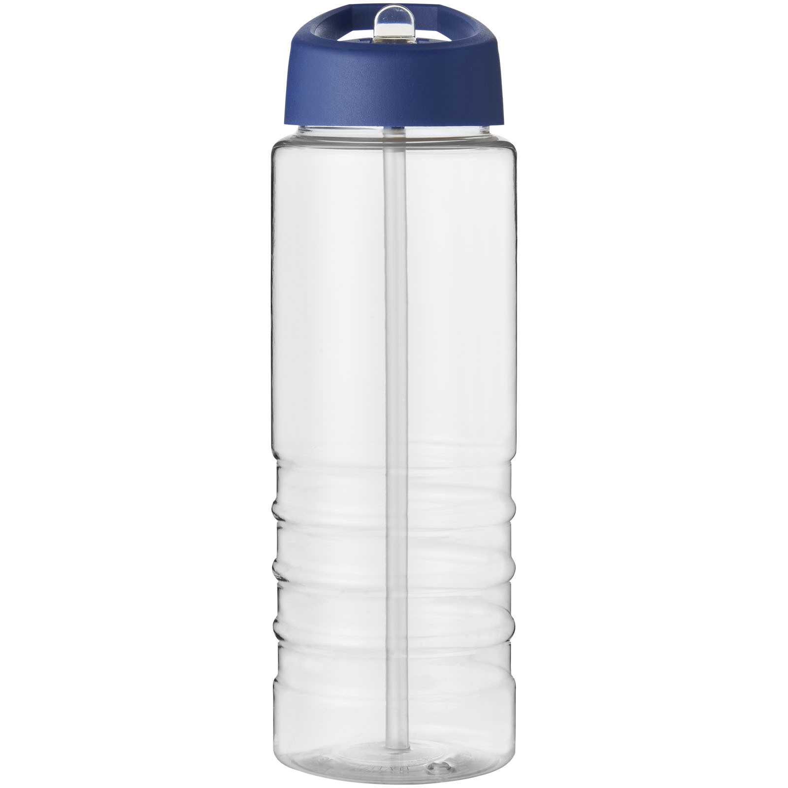 Enkelwandige sportfles | PET kunststof | 650 ml | Tuit dop | transparant;blauw