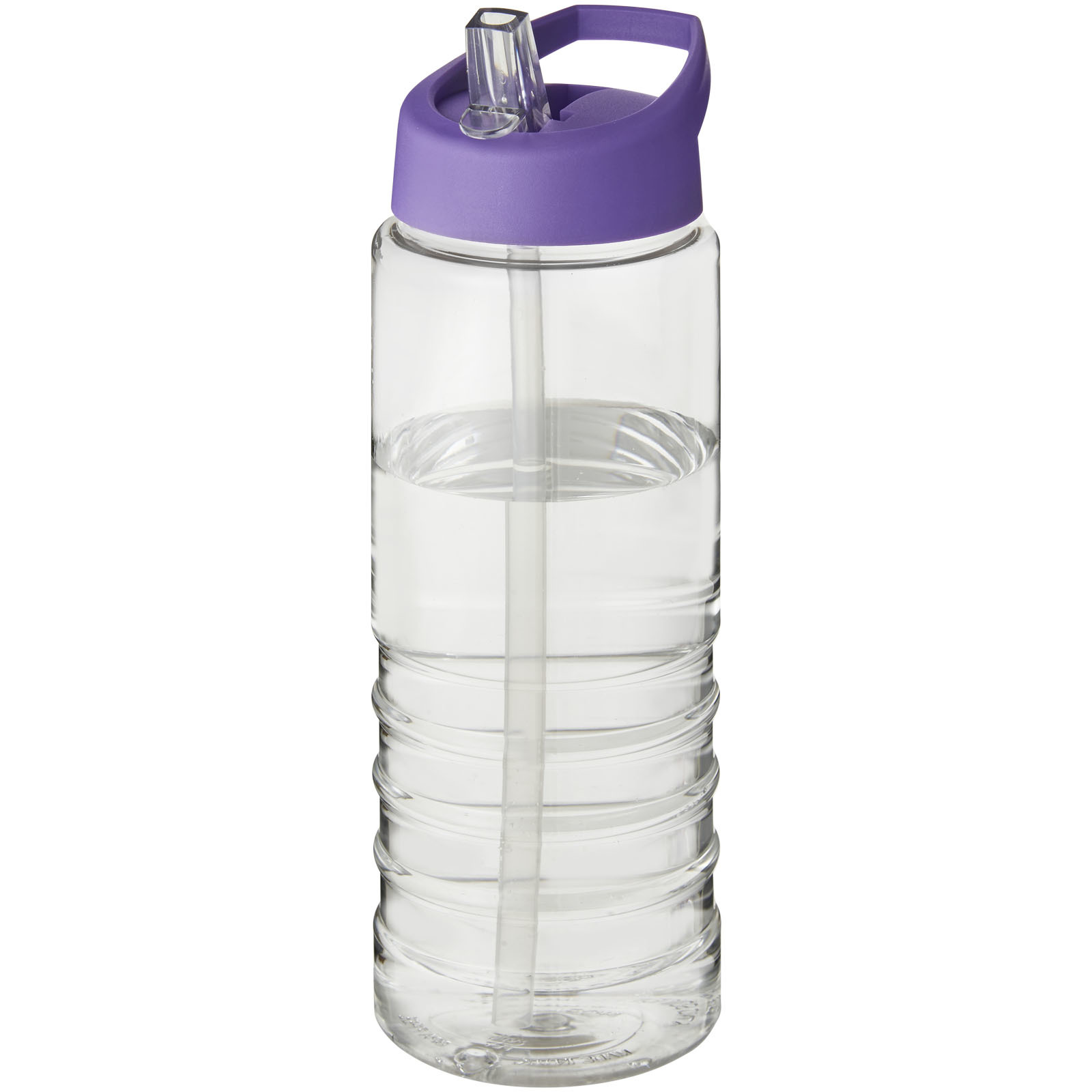 Einwandige Sport-Trinkflaschen | PET Kunststoff | 650 ml | Ausgießerdeckel | transparent;lila