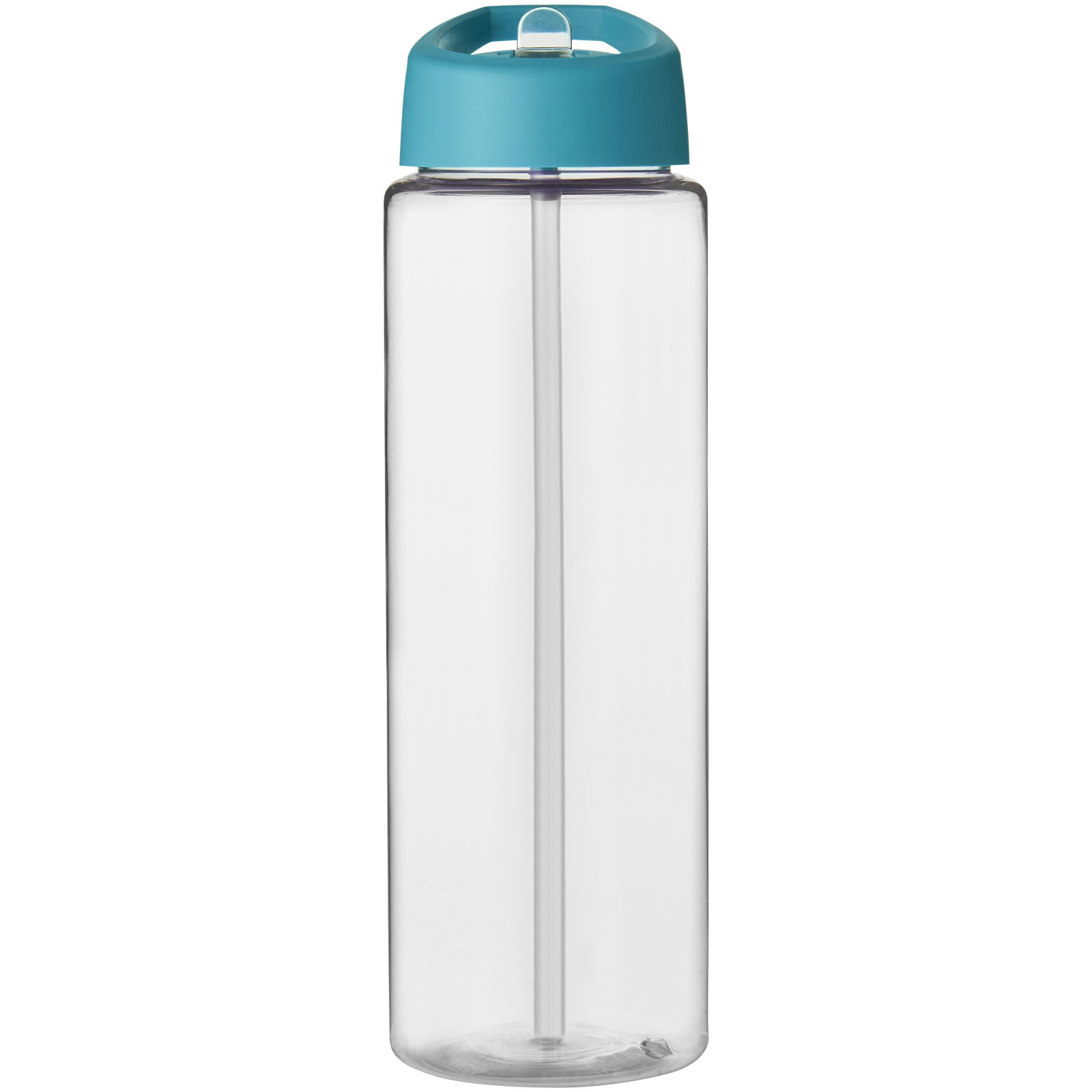 Spout lid sport bottle | PET Plastic | 850ml | Made in the UK | transparent;aqua blue
