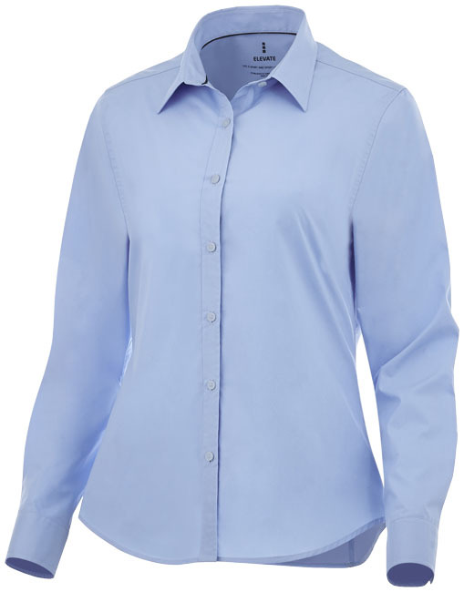 Hamell stretch dames blouse met lange mouwen - Lichtblauw - XL