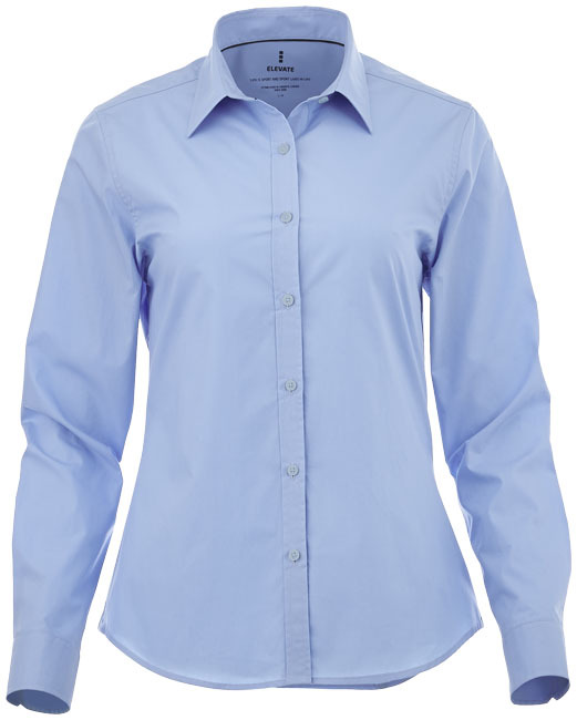 Hamell stretch dames blouse met lange mouwen - Lichtblauw - XL