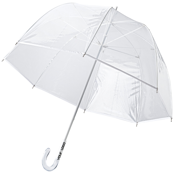 Umbrella | PVC | ø 90 cm | Eight panels | Push button close | white