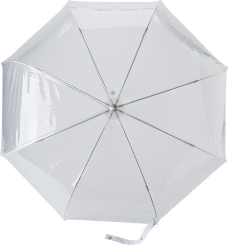 Umbrella | PVC | ø 90 cm | Eight panels | Push button close | white