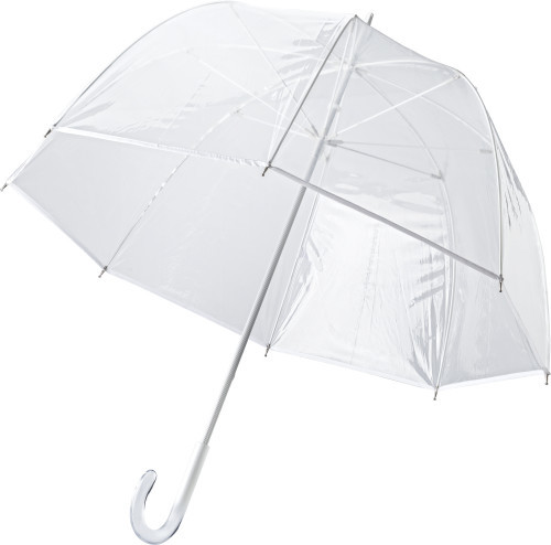 Umbrella | PVC | ø 90 cm | Eight panels | Push button close | white