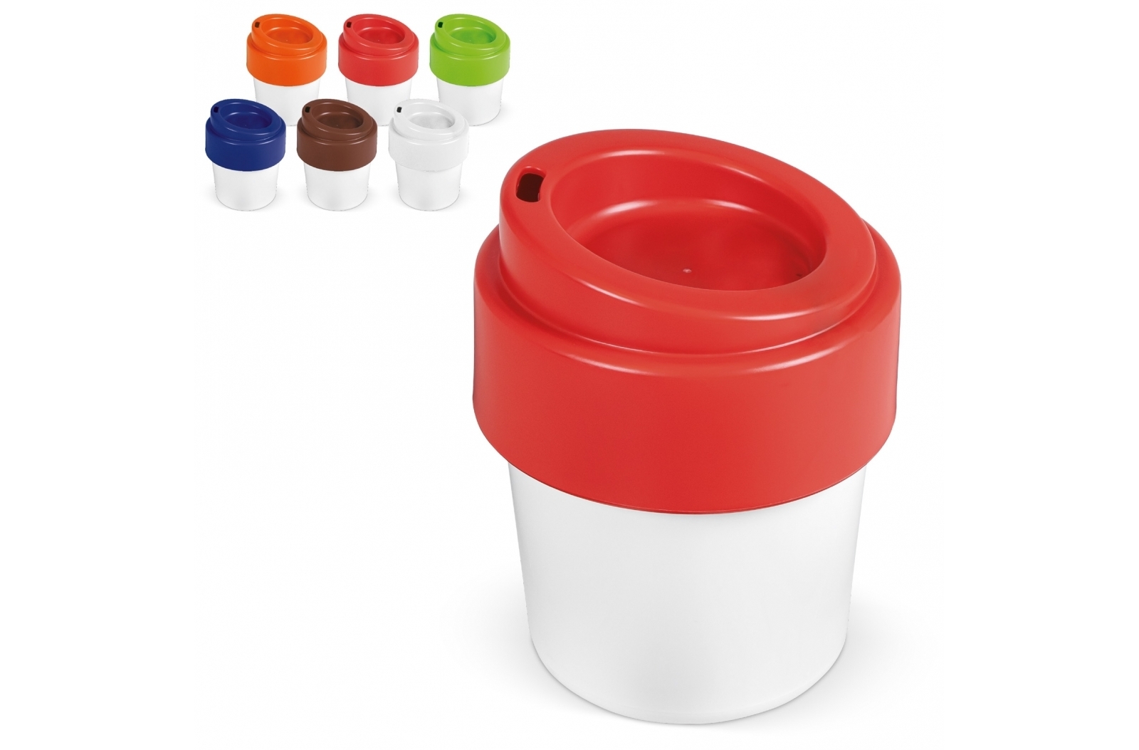 Beker | 95% bioplastic | 240 ml | Recyclebaar | Gemaakt in Duitsland | Wit;Bruin