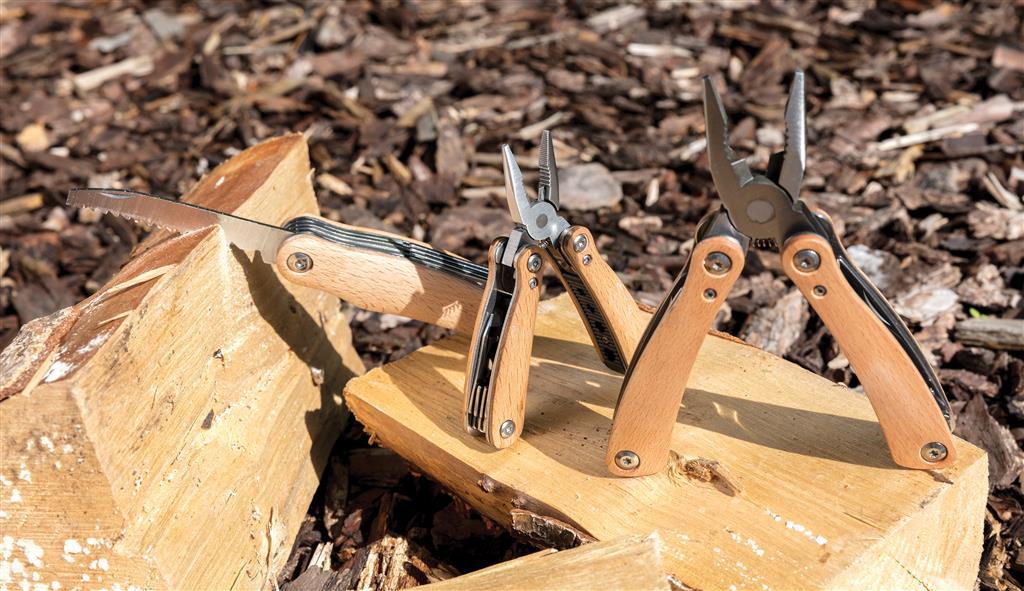 Houten multitool, bruin