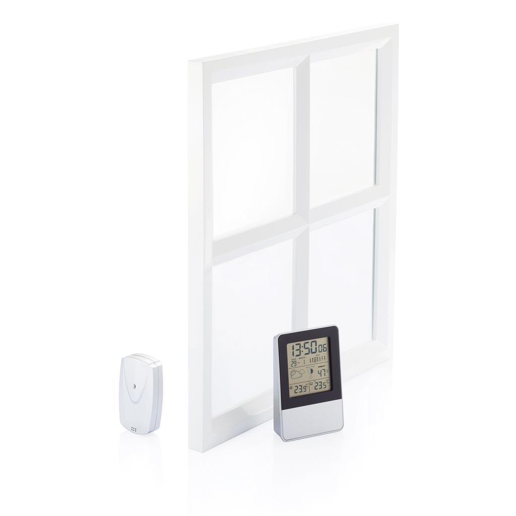 Binnen/Buiten Weerstation | LCD scherm | Multifunctioneel | Zilver (428;30)