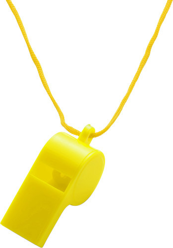 Whistle | PS | 5.6x2x2.5cm | With lanyard | Many colours | yellow