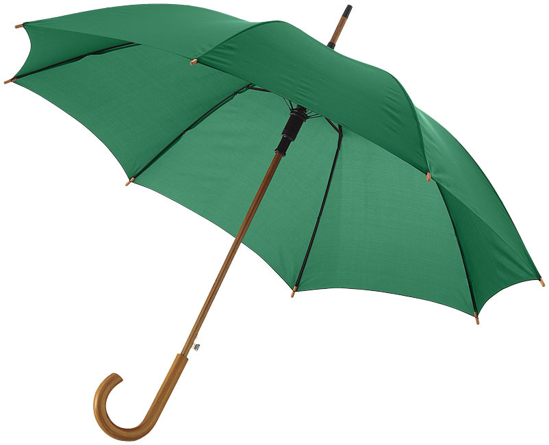 Large umbrella | Polyester | 106 cm | Automatic opening | Wooden handle | green