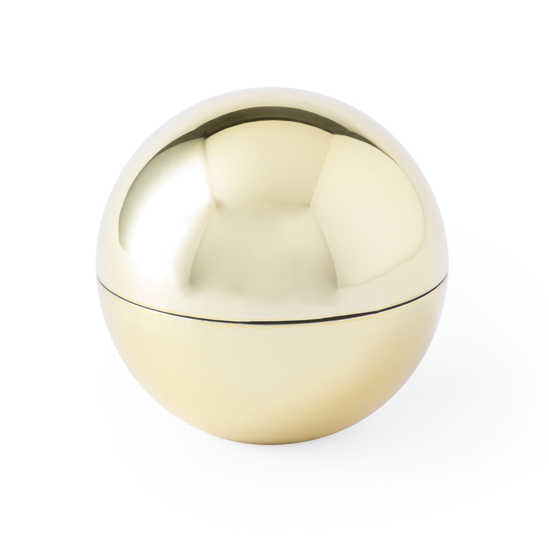 Lip balm ball | ABS and bee wax | Vanilla flavour | SPF15 protection | Golden