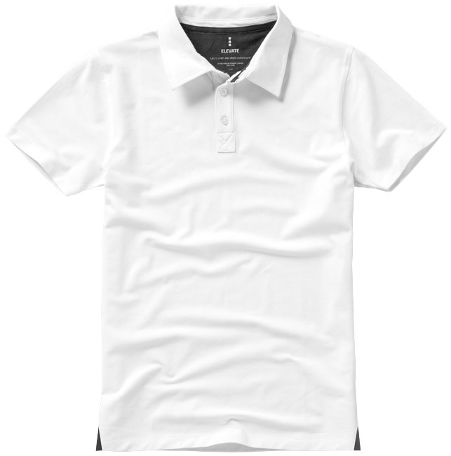 Short sleeve stretch polo | Cotton 200 g/m² | For men | High-quality | M | white
