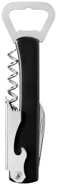 Waitress knife | ABS & stainless steel | 3 functionalities | solid black;silver