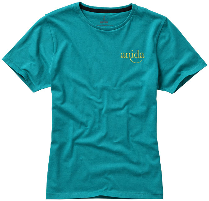 Crew hals | Katoen 160 g/m² | Voor dames | Hoge kwaliteit | L | aqua