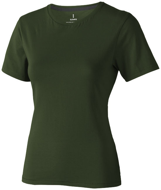 Crew hals | Katoen 160 g/m² | Voor dames | Hoge kwaliteit | XS | legergroen