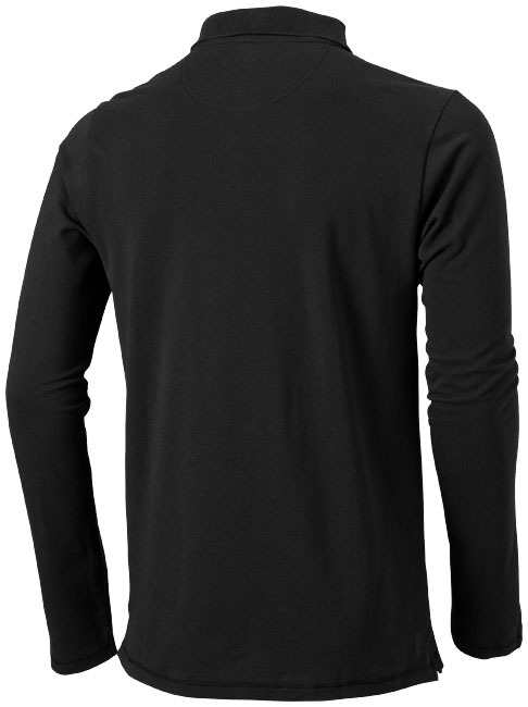 Oakville langärmliges Poloshirt für Herren - schwarz - XS