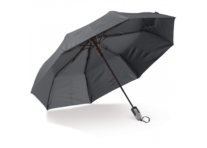 Zusammenfaltbarer 21” Regenschirm mit automatischer Öffnung schwarz