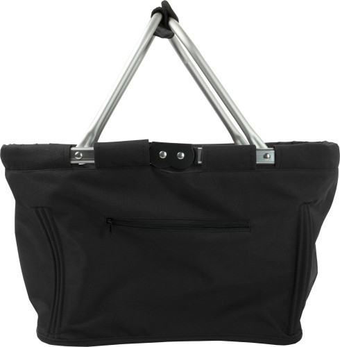 Boodschappentas | Polyester 600D & Aluminium | 47x28x29 cm | Opvouwbaar | zwart