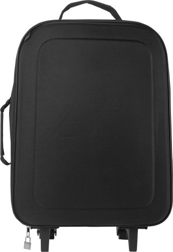 Trolley | 600D Polyester | 46x35x18cm | Verlengbare handgreep | zwart