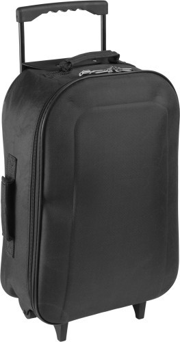 Trolley | 600D Polyester | 46x35x18cm | Verlengbare handgreep | zwart