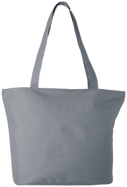Tote bag | 600D polyester | Met rits | 47x35cm | Hengsels van 34 cm | Verkrijgbaar in veel kleuren | grijs