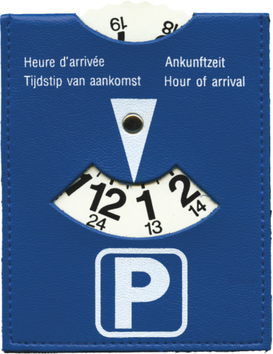 Parkscheibe 'City' aus PU Blau