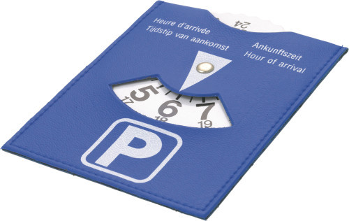 Parkscheibe 'City' aus PU Blau