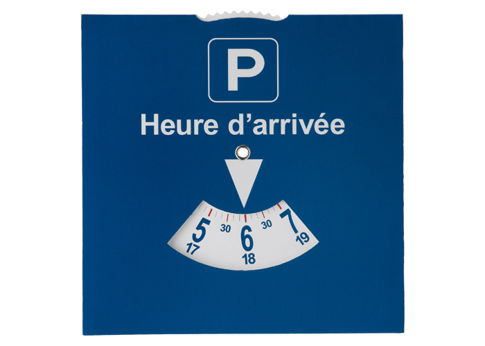 Parking disc | Cardboard | To use in France | Blue