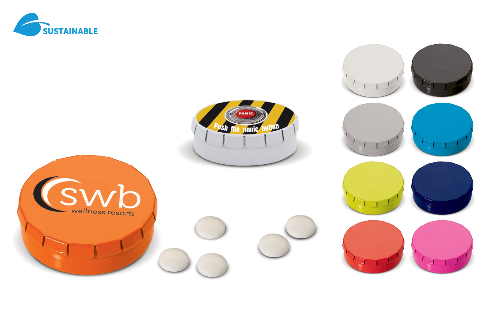 Pepermuntdoos klik blauw