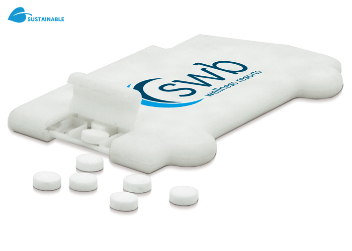 Minzspender | Plastik | 7g | Zuckerfreie Pfefferminzbonbons | LKW-förmig | Weiss