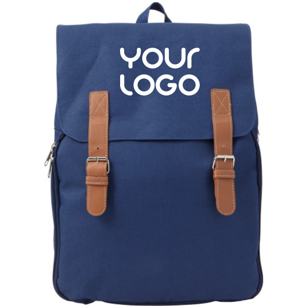Picnic rucksack | 600D Polyester | 40x30x18cm | With plastic cutlery for 4 people | Large cooling compartment | blue