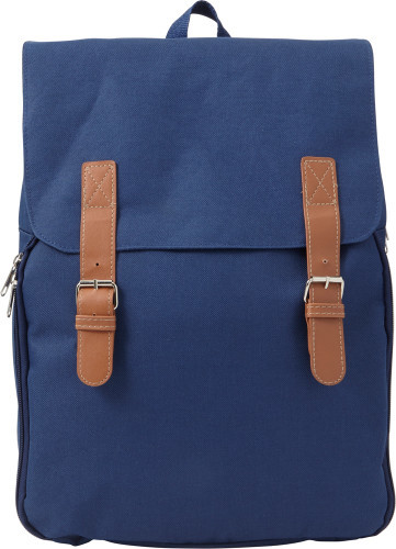 Picnic rucksack | 600D Polyester | 40x30x18cm | With plastic cutlery for 4 people | Large cooling compartment | blue
