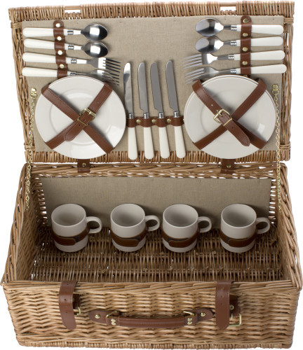 Wilgen picknickmand bruin